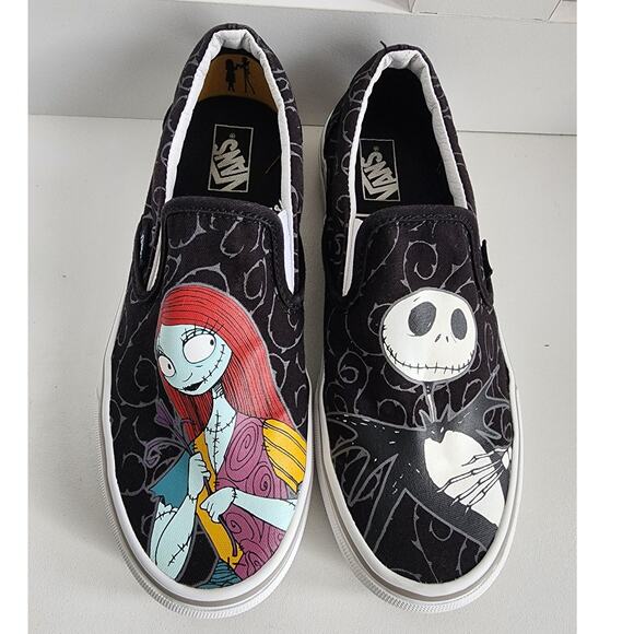 VANS x Disney Nightmare Before Christmas Jack & Sally Women 7/ Men 5.5 SlipOn - Picture 1 of 8